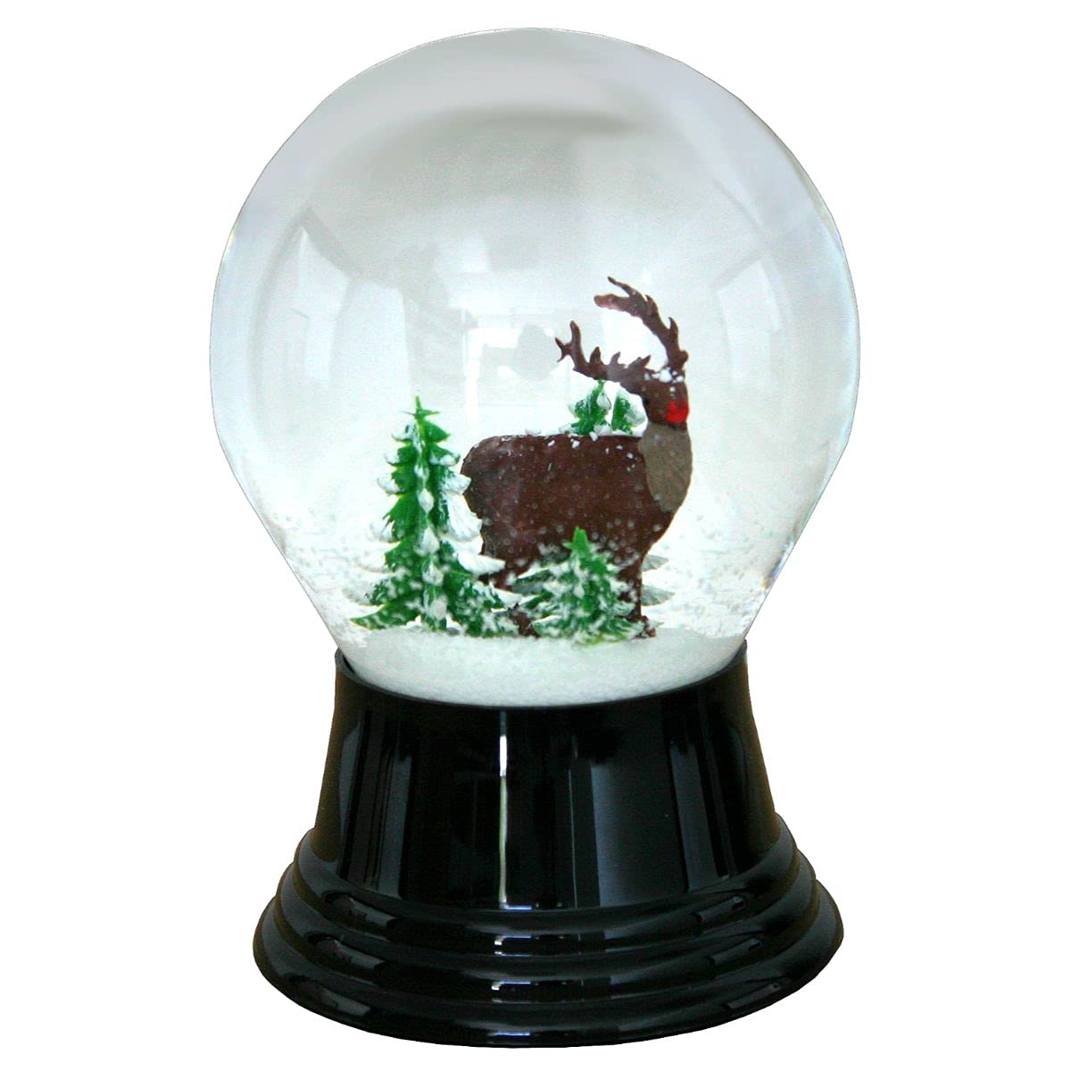 Alexander Taron Importer Pr1441 Perzy Snowglobe, Medium Deer-5&quot; H W X 3&quot; D, White