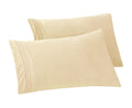 Elegant Comfort Solid Pillowcases 1500 Thread Count Egyptian Quality - Easy Care, Smooth Weave, Wrinkle And Stain Resistant, Easy Slip-On, 2-Piece Set, King Pillowcase, Cream