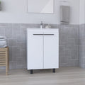 Floor Cabinet Oxnard, Double Door - White