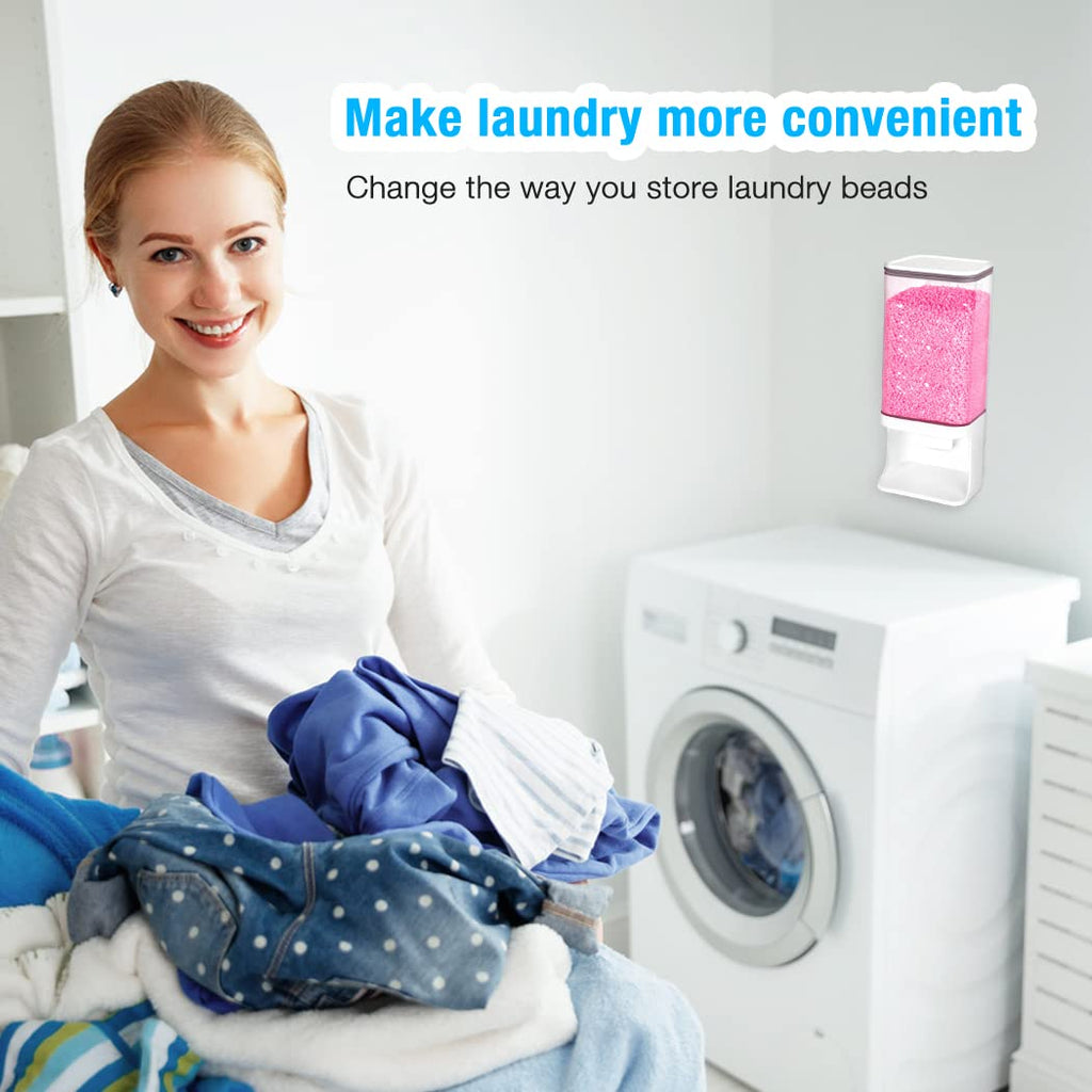 Conworld Laundry Detergent Dispenser, Wall Mounted Laundry Beads Dispenser For Scent Booster Beads, Stain Remover Powder, Bath S