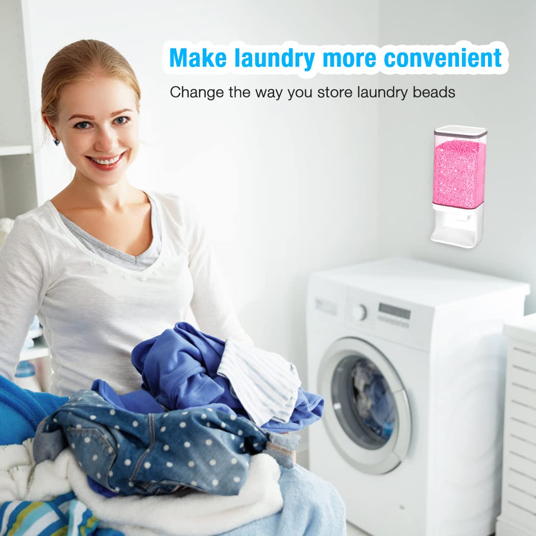 Conworld Laundry Detergent Dispenser, Wall Mounted Laundry Beads Dispenser For Scent Booster Beads, Stain Remover Powder, Bath S