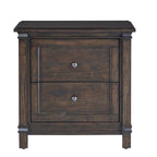 American Woodcrafters Farmwood 2-Drawer Rustic Brown Wood Nightstand