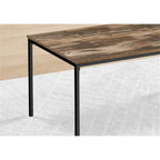 Monarch Specialties I 7893p Table Set, 3pcs Set, Coffee, End, Black Metal, Brown Reclaimed Laminate, Contemporary, Modern