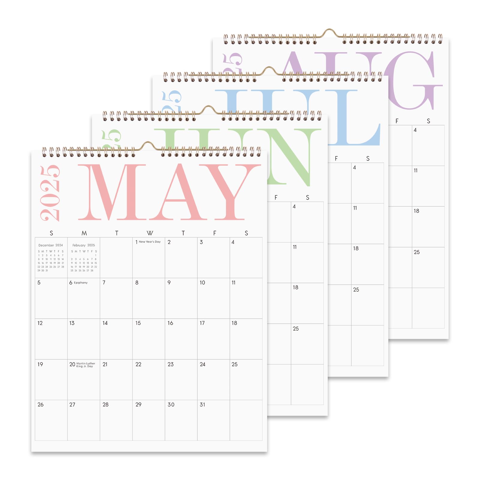 Wall Calendar 2025, Aesthetic Large Wall Calendar 2025-14' X 11' - 26 Monthly Calendar Runs From November 2024 Until December