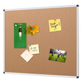Viz-Pro Cork Notice Board, 48 X 36 Inches, Cork Bulletin Board With Silver Aluminium Frame