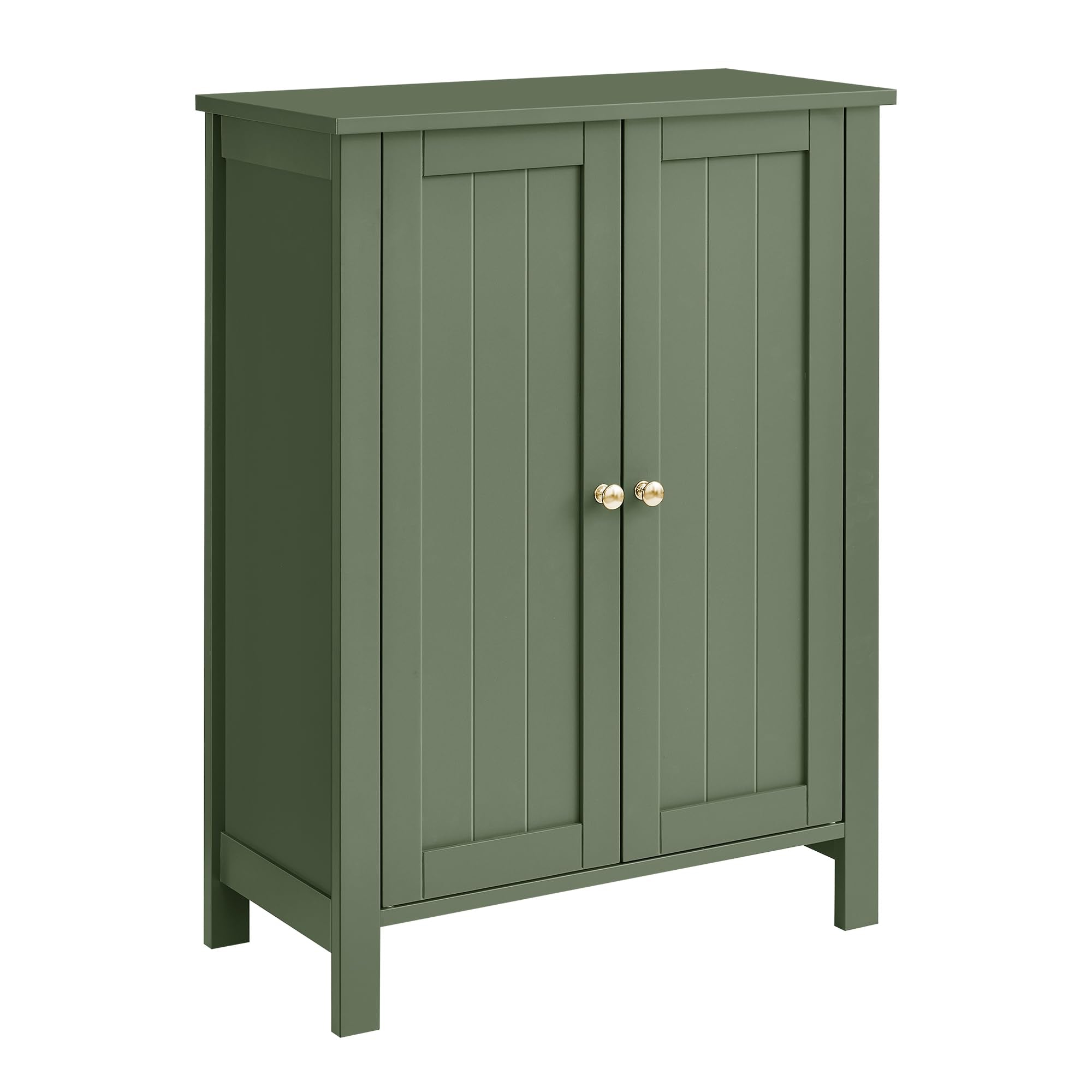 Vasagle Bathroom Floor Storage Cabinet, Bathroom Storage Unit With 2 Adjustable Shelves, Bathroom Cabinet Freestanding, 11.8 X 23.6 X 31.5 Inches, Forest Green Ubcb060C01