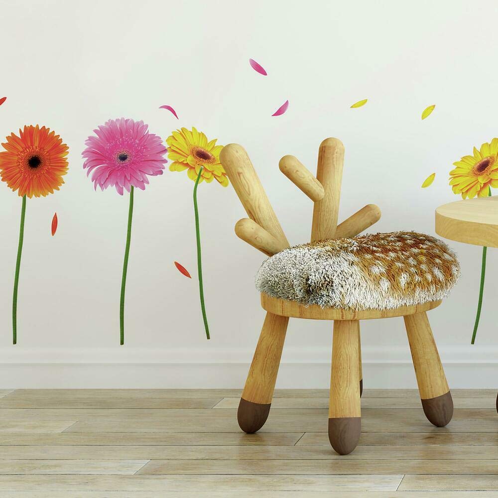 RoomMates RMK1553SCS Small Gerber Daisies Peel and Stick Wall Decals
