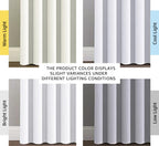 H.Versailtex Patio White Curtains 100X84 Inches For Sliding Door Extral Wide Blackout Curtain Panels Thermal Insulated Room Divi