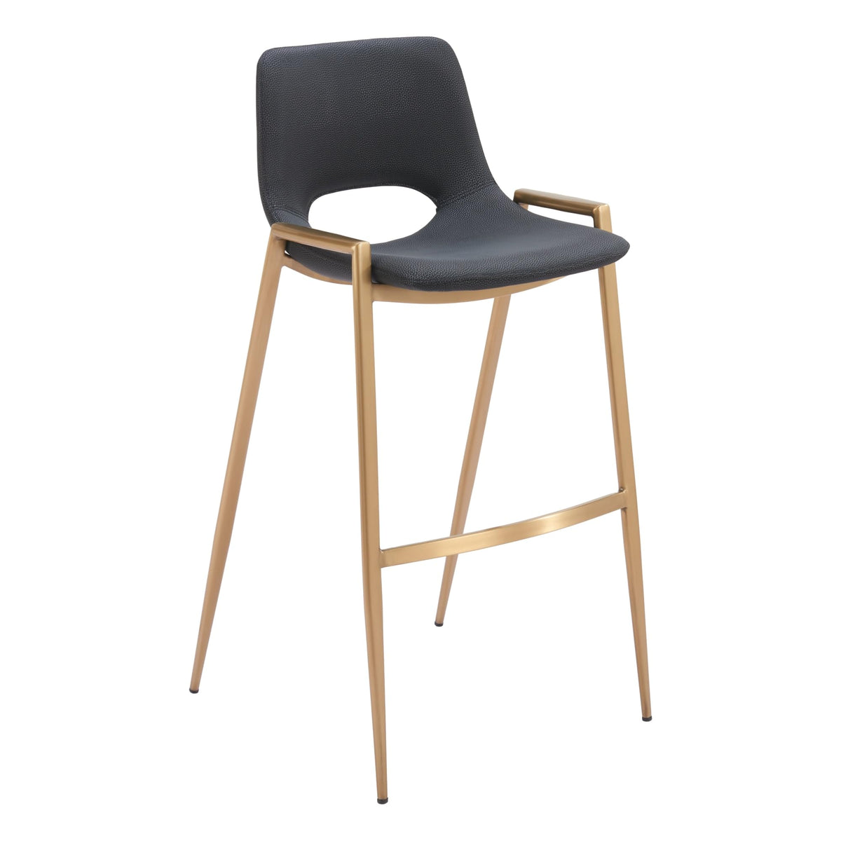 Zuo Desi Barstool Black & Gold