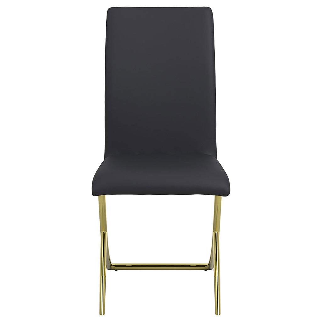 Coaster Home Furnishings Carmelia Upholstered Dining Side Chair Black (Set of 4)