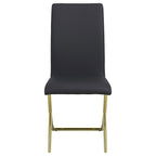 Coaster Home Furnishings Carmelia Upholstered Dining Side Chair Black (Set of 4)