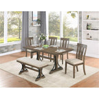 Best Quality Furniture D178-SC2 Chairs, Brown Oak/Beige