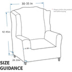 Maxijin Stretch Velvet Wingback Chair Slipcover 1-Piece Soft Stylish Plush Slipcovers For Wingback Chairs Thick Rich Velvet Wing