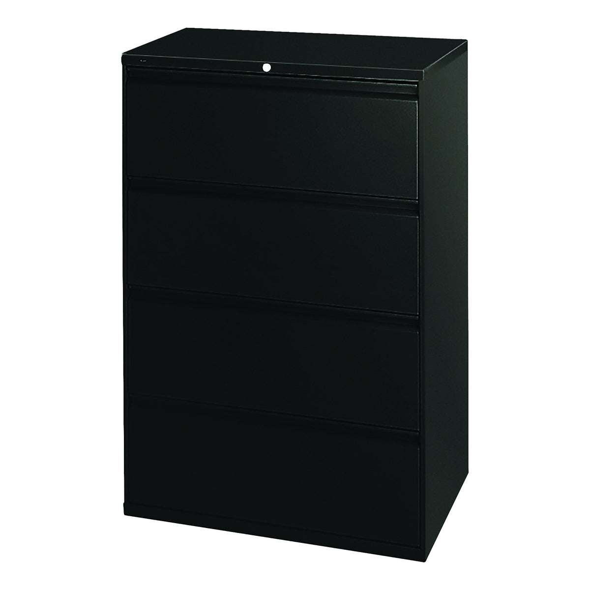 Hon 4-Drawer Lateral File Cabinet With Lock, 36 By 19-1/4 By 53-1/4-Inch, Black