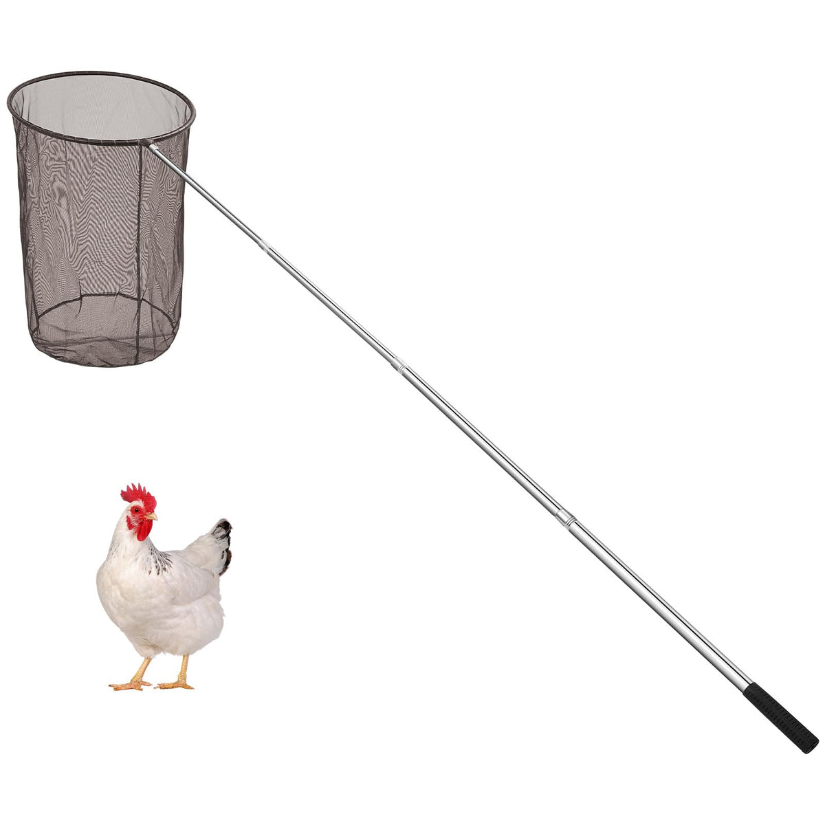 Windyun Chicken Catcher Poultry Catch Net Poultry Chicken Net Chicken Catching Net With Stainless Steel Telescopic Pole For Outd