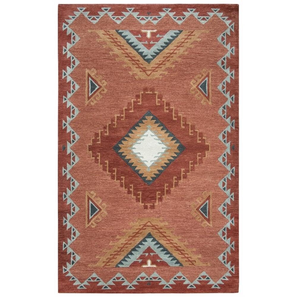 Rizzy Home Alora Decor Durango 5' X 8' Southwest/Tribal Rust/Multi Hand-Tufted Area Rug