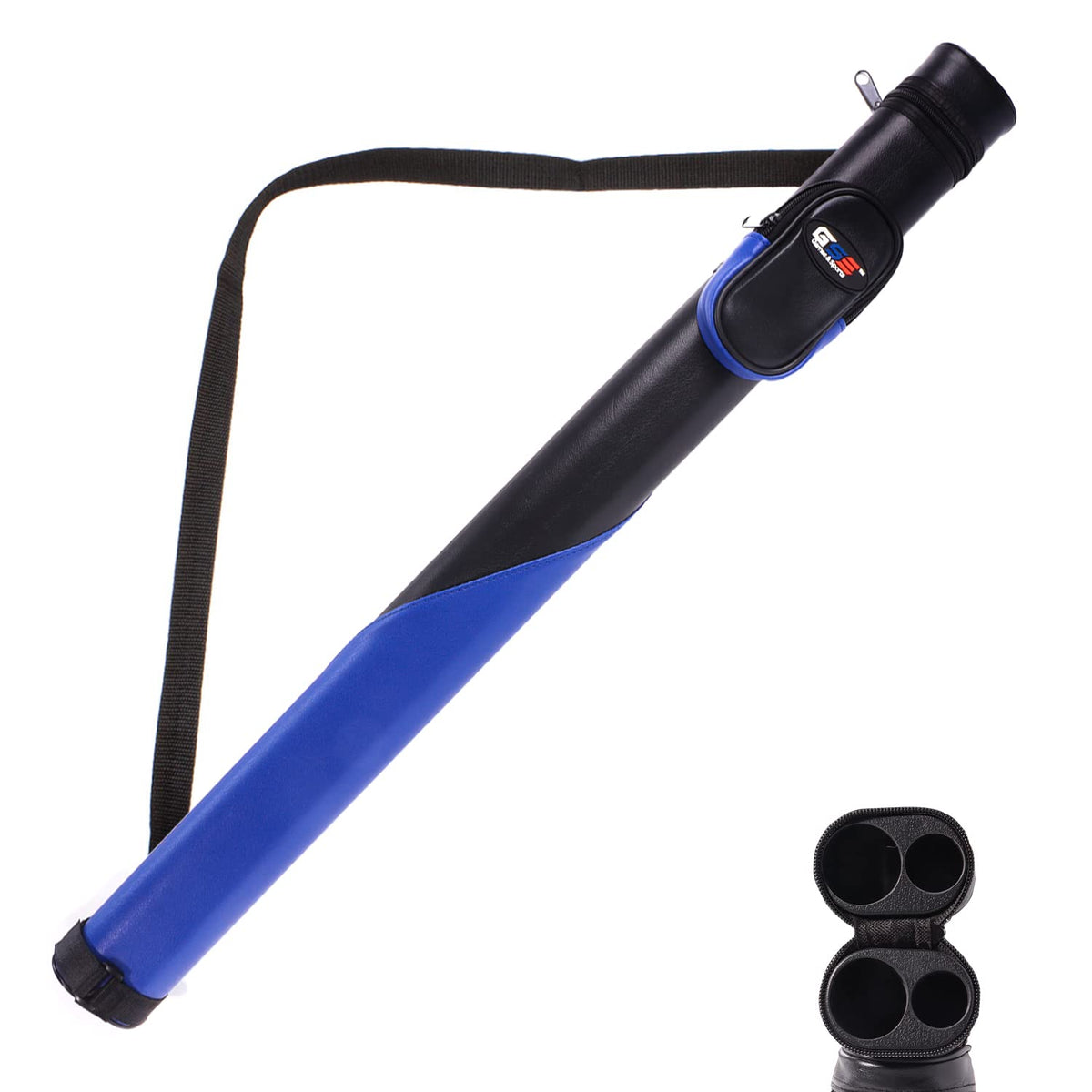 Gse Billiard Cue Cases, 1X1 Deluxe Hard Billiard Pool Cue Stick Carrying Case (Several Colors Available, Blackblue)