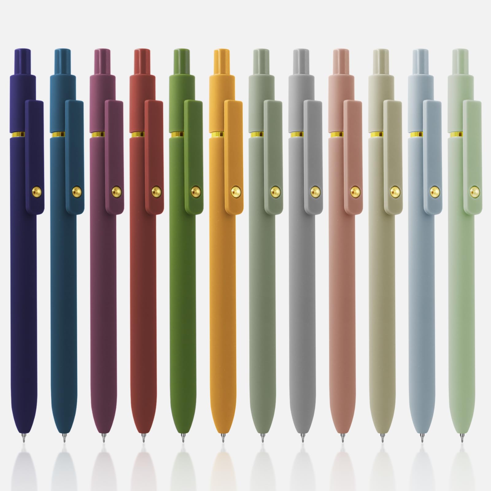 Uixjodo 12 Pcs Gel Pens 0.5Mm Quick Dry Black Ink Pens Fine Point Smooth Writing Pens, Cute Office And School Supplies Gifts For