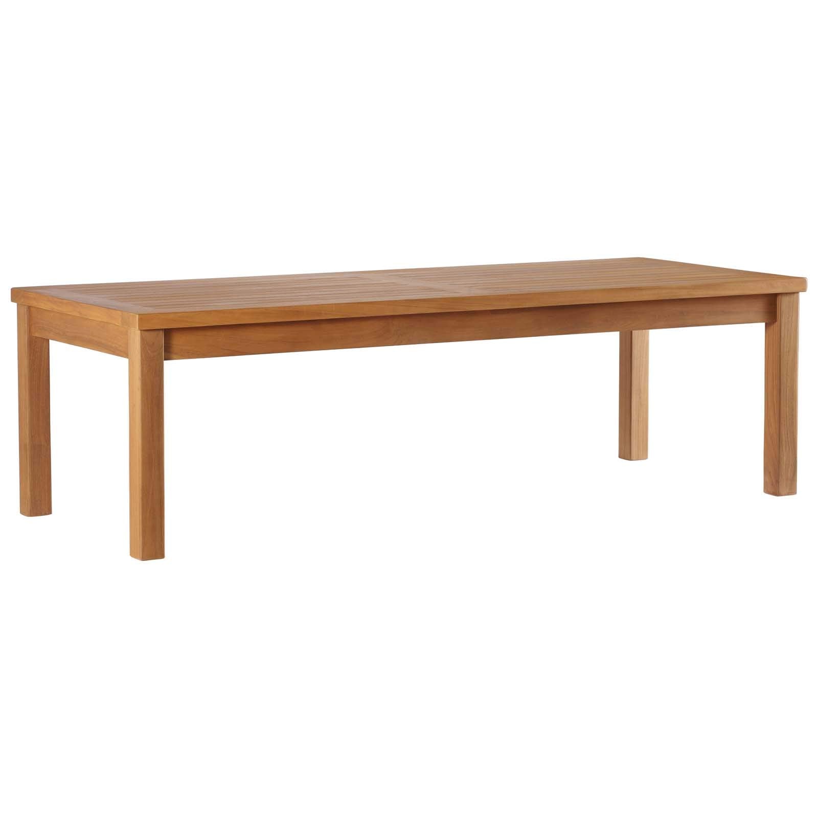 Modway Eei-4122-Nat Upland Patio Teak Wood Coffee Table, Natural