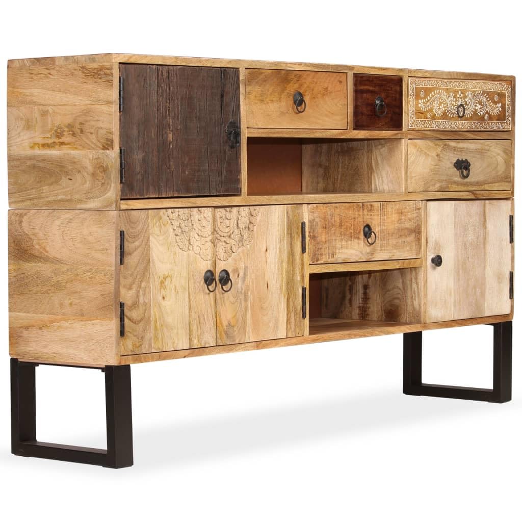 vidaXL Sideboard Solid Mango Wood 55.1&quot;x11.8&quot;x31.5&quot;