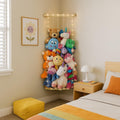 PUTSKA Nursery Furniture Hanging Organizer - Wall Mounted Stuffed Animal Storage for Baby Room, Corner Plush Collection Display 