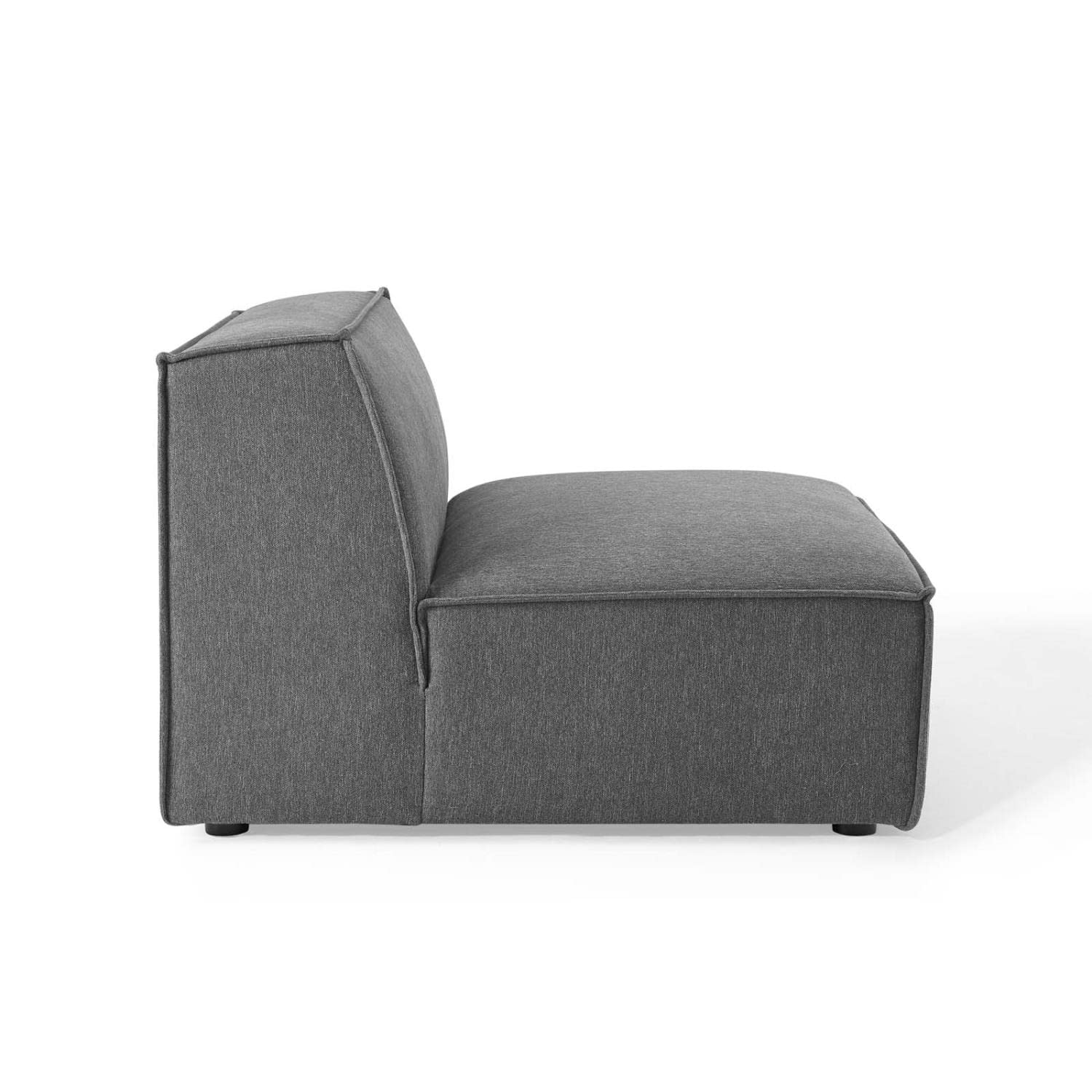 Modway Eei-3872-Cha Restore Sectional Sofa Armless Chair, Charcoal