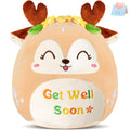 Cozyworld 12 ' Get Well Soon Sika Deer Plush Pillow,Soft Deer Plushie,Cute Stuffed Animals Hugging Pillow,Get Well Soon Gift Fo