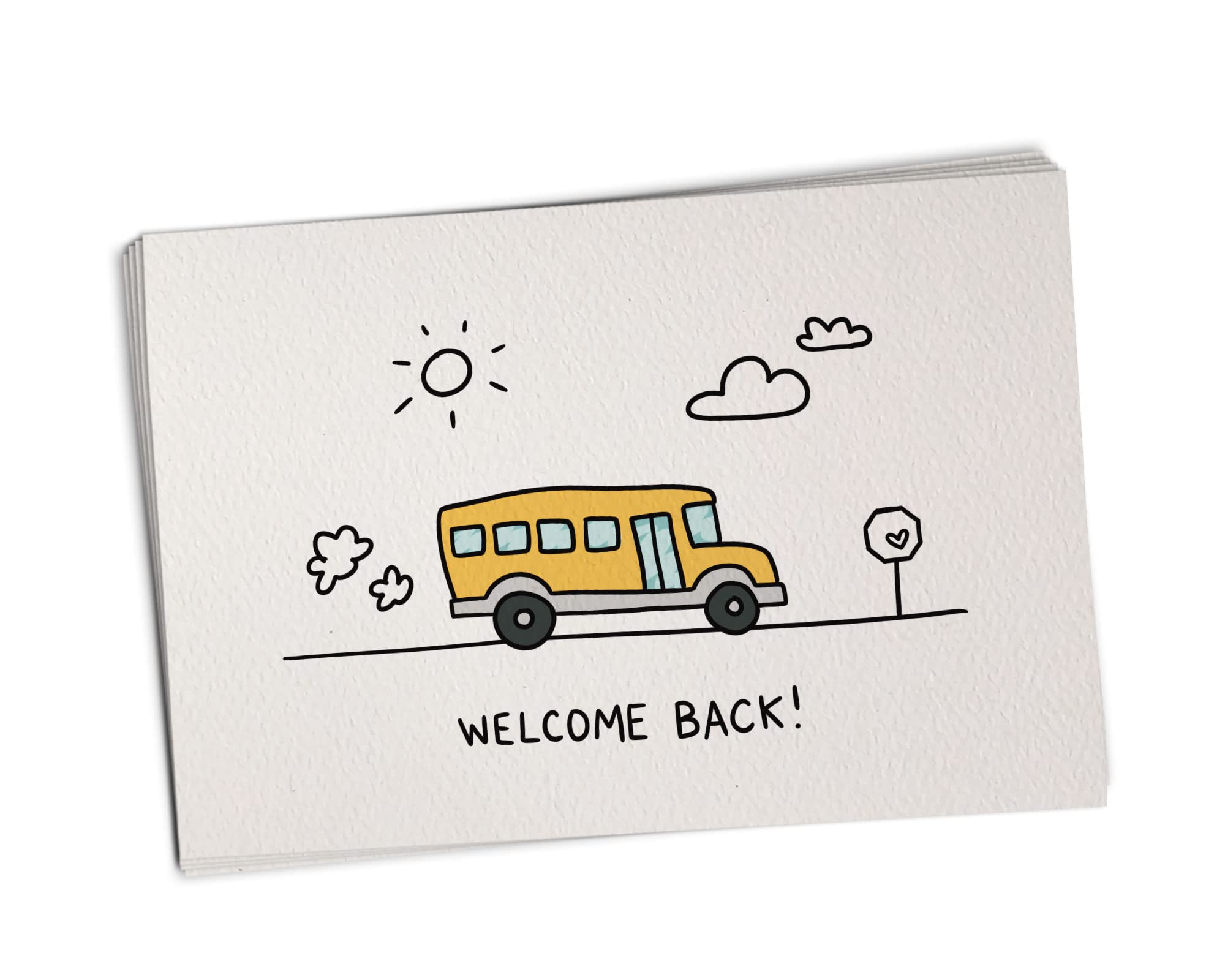 Sugartown Greetings School Bus Welcome Back To School Postcards - 48 Postcards - Welcome Postcards For Students From Teacher