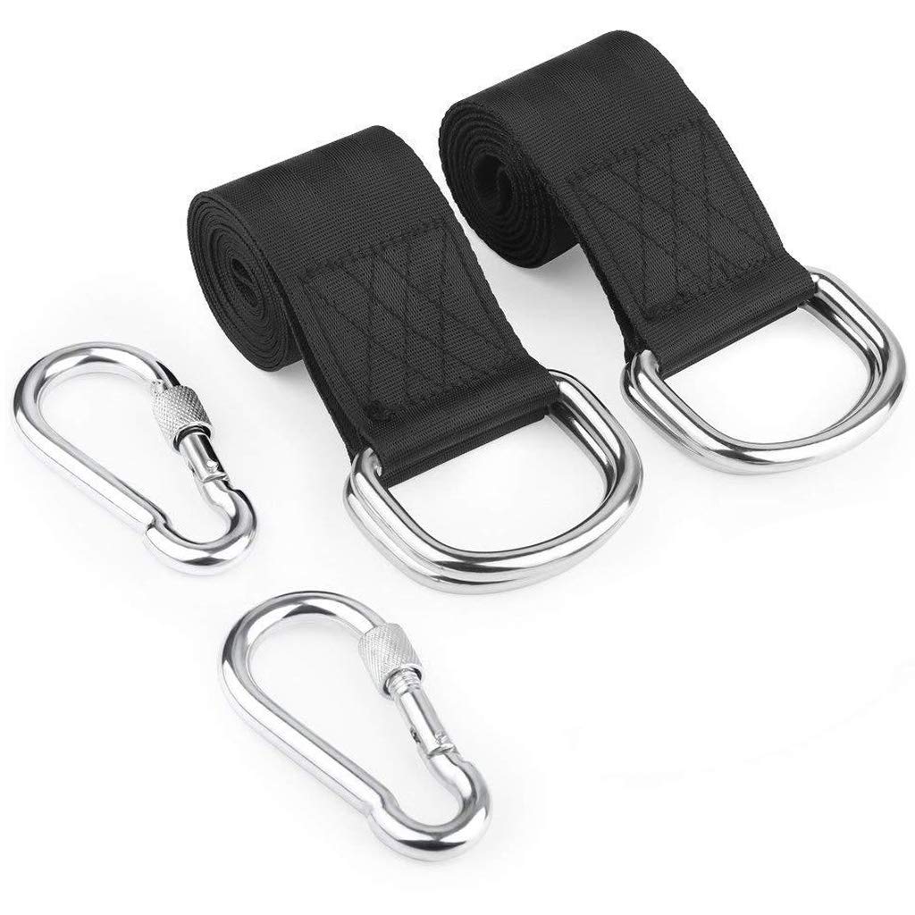 Aivoof Tree Swing Straps, 2 Pcs Tree Swing Hanging Kit 5Ft Swing Straps Holds 2200 Lbs With 2 Safer Lock Snaps Perfect For Swing