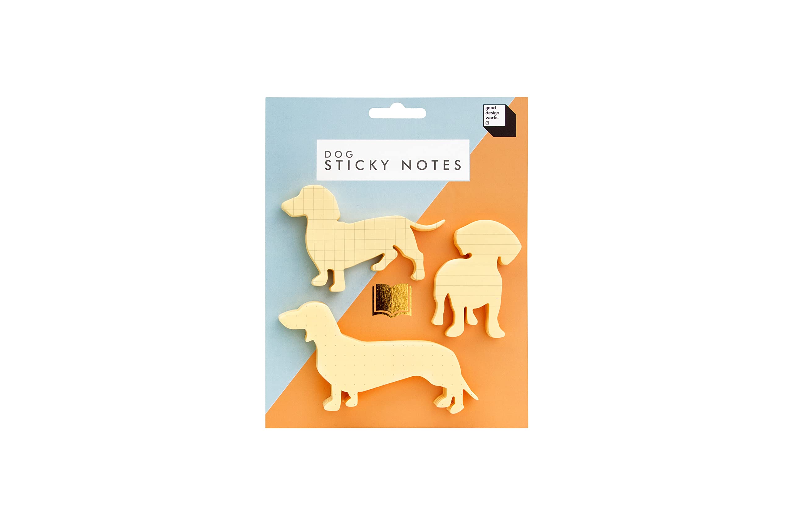 Good Design Works Dog Sticky Notes | Includes 3 Separate Designs | Dog Shaped Sticky Note Pads | Novelty Paper Sticky Pads | Off