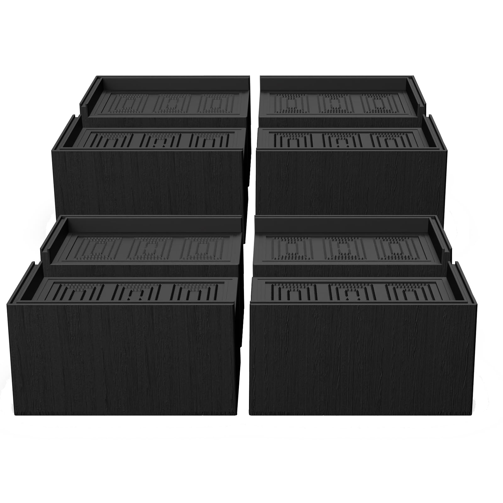 Mymulike Bed Risers 3 Or 5 Inch, 8 Pack Oversized Extra Large 6.5X3.5 Inch Post, 11000Lbs Heavy Duty Couch Risers, L Shape Wide