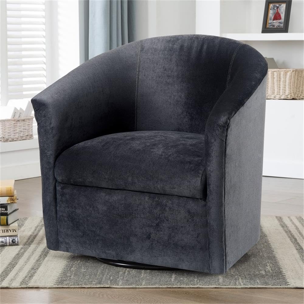 Comfort Pointe Elizabeth Swivel Chair - Charcoal