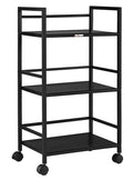 WINSTAR Metal Rolling Trolley with Lockable Wheels | Heavy Duty Multifunctional Metal Frame Cart | Ideal for Home, Kitchen, Bath