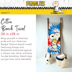 Franco Collectibles Peanuts Snoopy & Woodstock Super Soft Cotton Bath/Pool/Beach Towel, 58 In X 28 In, (100% Officially Licensed