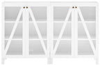Crosley Furniture Cassai 2-Piece Entertainment Center Tv Stand, Media Console, Vinyl Record Storage, White