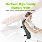 Dreamer Car Memory Foam Back Support Pillow - Gray, 24x17.7x4.7 inches, Ideal for Office Chair, Gaming Chair, and Recliner - Model QFC087-GR