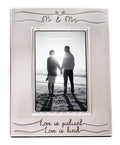 Haysom Interiors Beautiful Two Tone Silver Plated Mr & Mrs 4 x 6 Picture Frame with Black Velvet | Unique and Thoughtful Gift Id