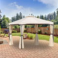 Bergamo Gazebo Replacement Canopy Top Cover - RipLock 350 - Top Tier 24 x 24 Bottom Tier 116 x 116