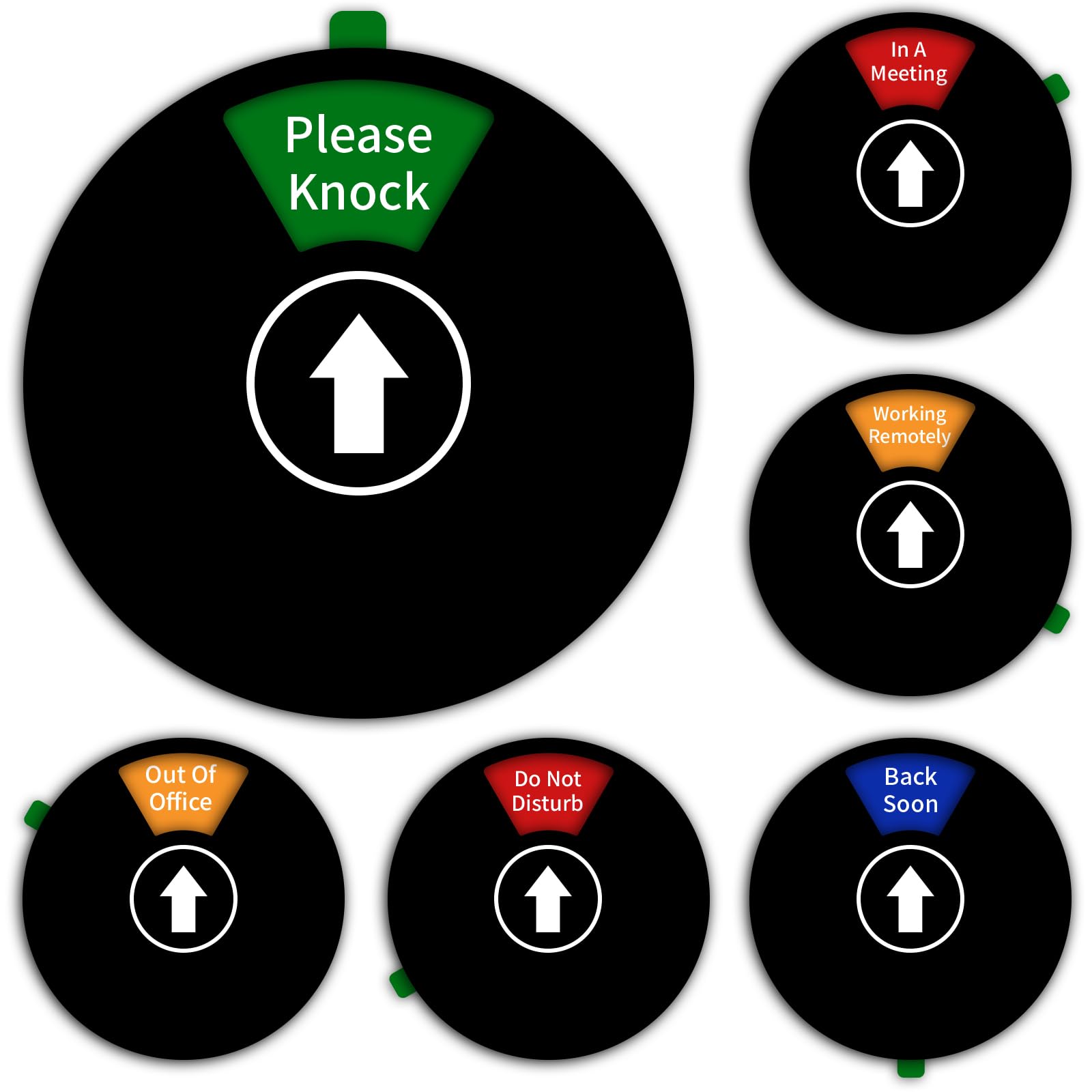Office Door Sign, Do Not Disturb/Out Of Office/Please Knock/In A Meeting/Working Remotely/Back Soon Door Sign For Office Confere