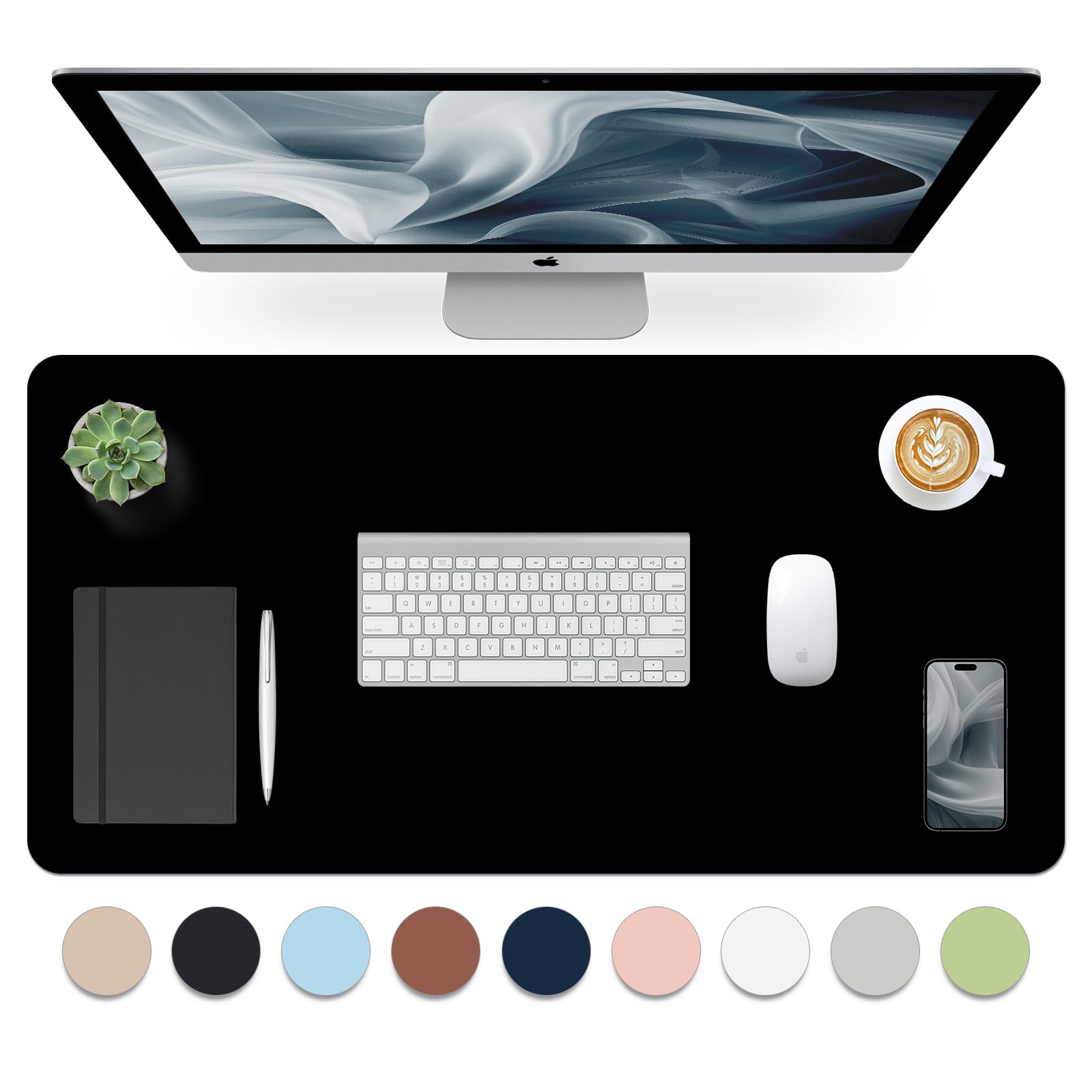 Leather Desk Pad, Mouse Pad, Non-Slip Desk Protector Mat, Leather Desk Blotter, Computer Desk Pad, Waterproof Desk Mat For Home