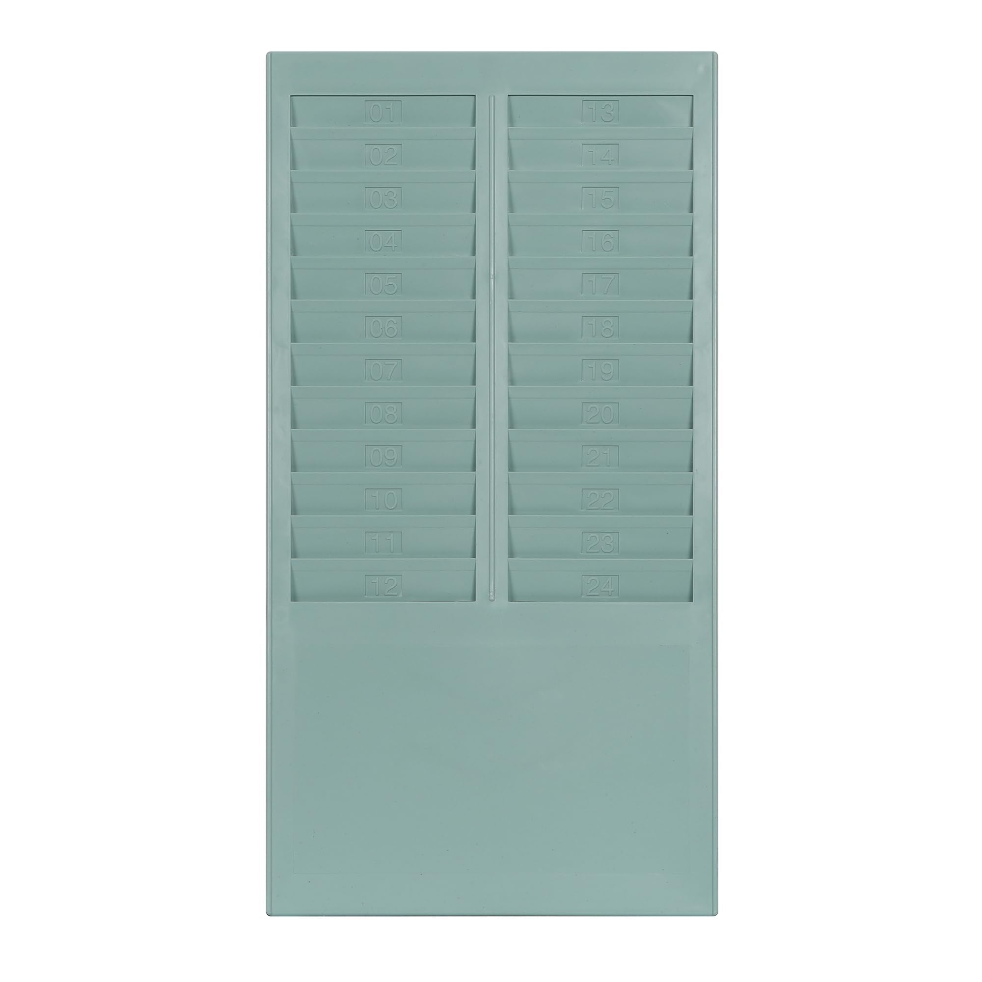 Upunch Time Card Rack, 24 Pockets, Gray