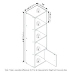 Furinno Luder Shelf Bookcase with 1 Door Storage Cabinet, Blackwood