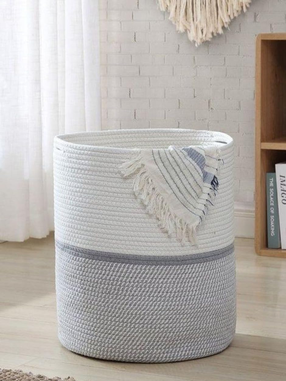 Basket Laundry Hamper Dirty Clothes Storage Organizer Foldable Wardrobe Cloth Box Baby Bucket Kitchen Office Set Room Planters 1