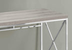 Monarch Specialties I 7204 Computer Desk, Home Office, Laptop, Work, Metal, Laminate, Brown, Chrome, Contemporary, Modern