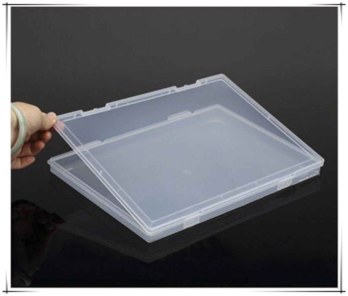Portable A4 File Box Transparent Plastic Box Document Paper Protector Desk Paper Organizers Case Pp Storage Collections Containe