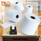 Tk Thermal King (48 Rolls) 2 1/4' X 150' Feet White Thermal Paper Adding Machine/Calculator Cash Register Pos Receipt, Fits All