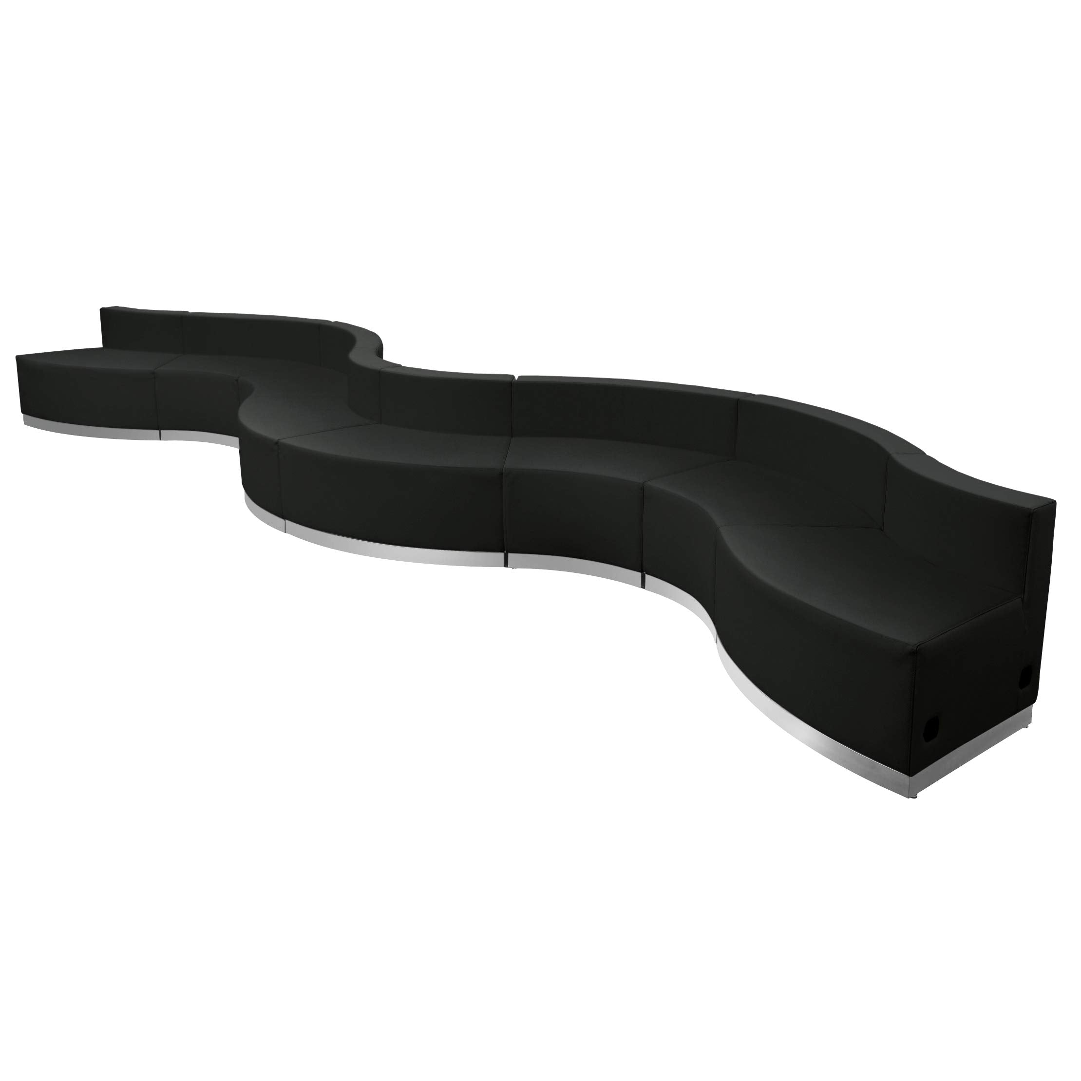 Flash Furniture HERCULES Alon Series White LeatherSoft Reception Configuration, 8 Pieces