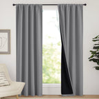 Nicetown Thick Blackout Curtains For Bedroom, Pair Of Energy Smart & Noise Blocking Out Full Shade Curtain Panels, Thermal Insul