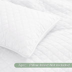 Exclusivo Mezcla Ultrasonic California King Size Quilt Bedding Set With Pillow Shams, Lightweight Quilts Cal King Size, Soft Bed