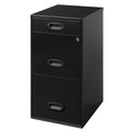 Realspace SOHO 18D 3-Drawer Organizer Vertical File Cabinet, Black